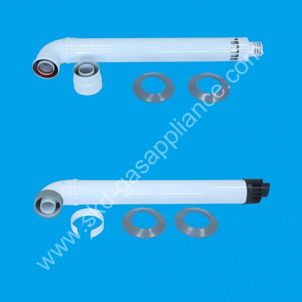 Standard aluminum coaxial flue pipe
